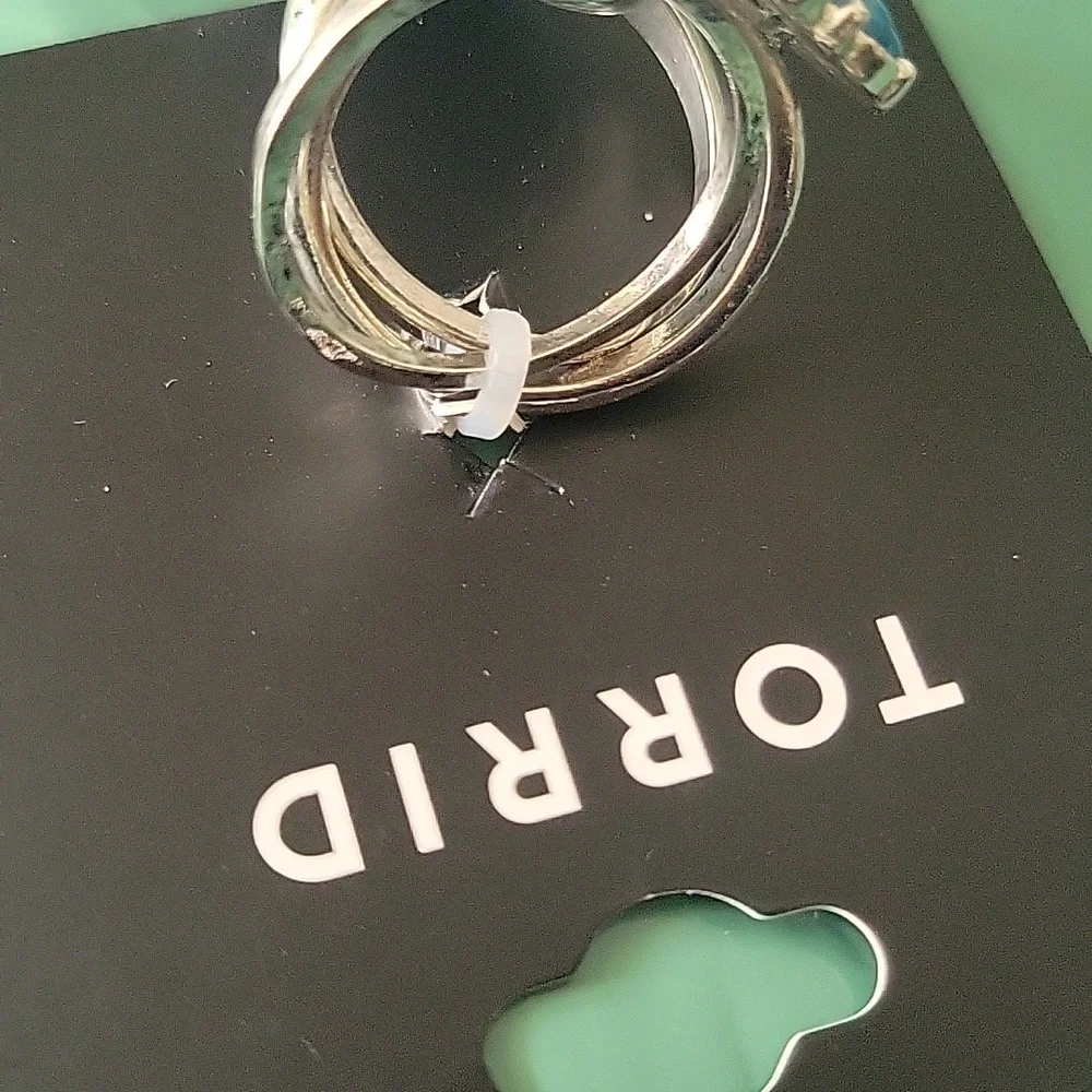 Torrid Silver and Blue Statement Ring